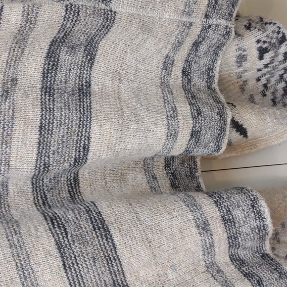 Lucky Brand Womens Tribal Aztec Black Ivory Gray Print Open Front Drape Cardigan - Picture 11 of 11